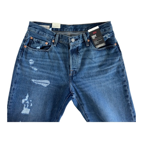 Levis 501 Premium 90s Women's Mid Rise Straight Jeans Size 28x30 - Picture 5 of 9